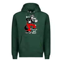 Sports Green big bad wolf Premium Hoodie - linhVisuals
