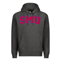 Charcoal Heather The SMU Athletics wordmark Premium Hoodie - linhVisuals