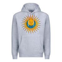 Heather Grey king crimson Premium Hoodie - linhVisuals