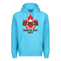 Ocean Blue north bay ontario on a cool Premium Hoodie - linhVisuals