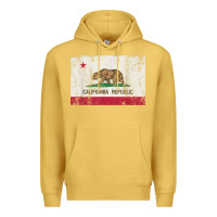 Antique Gold california flag womens mens heavy distressed vintage gift t shirt Premium Hoodie - linhVisuals