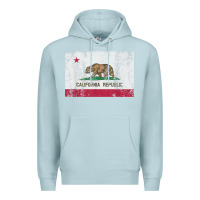 Blue Mist california flag womens mens heavy distressed vintage gift t shirt Premium Hoodie - linhVisuals