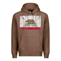 Chestnut california flag womens mens heavy distressed vintage gift t shirt Premium Hoodie - linhVisuals