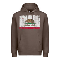 Coffee california flag womens mens heavy distressed vintage gift t shirt Premium Hoodie - linhVisuals