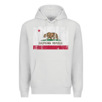 Dove Grey california flag womens mens heavy distressed vintage gift t shirt Premium Hoodie - linhVisuals