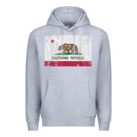 Heather Grey california flag womens mens heavy distressed vintage gift t shirt Premium Hoodie - linhVisuals