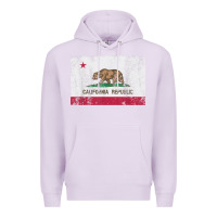 Lilac california flag womens mens heavy distressed vintage gift t shirt Premium Hoodie - linhVisuals