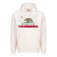 Pale Pink california flag womens mens heavy distressed vintage gift t shirt Premium Hoodie - linhVisuals