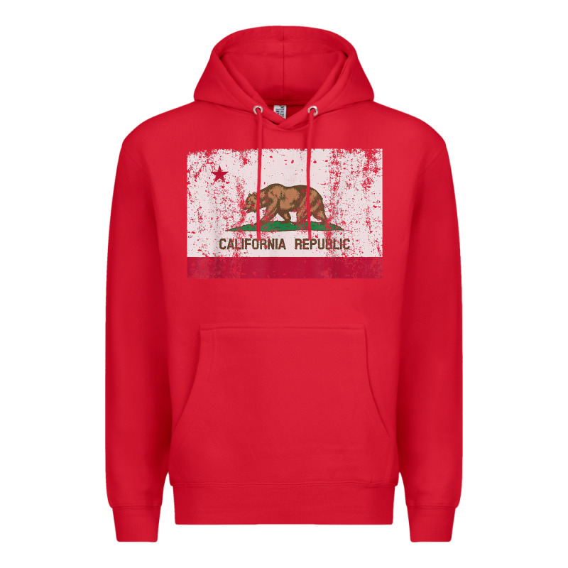 California Flag Womens Mens Heavy Distressed Vintage Gift T Shirt Premium Hoodie by linhVisuals | Teevron