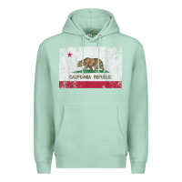 Seafoam california flag womens mens heavy distressed vintage gift t shirt Premium Hoodie - linhVisuals