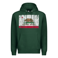 Sports Green california flag womens mens heavy distressed vintage gift t shirt Premium Hoodie - linhVisuals