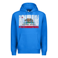 True Royal california flag womens mens heavy distressed vintage gift t shirt Premium Hoodie - linhVisuals