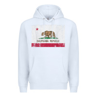 White california flag womens mens heavy distressed vintage gift t shirt Premium Hoodie - linhVisuals