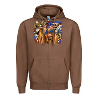 Chestnut 4th of July Highland Cattle Zipper Hoodie - RanaPortraitStore