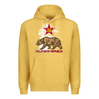 Antique Gold california republic communist kalifornia t shirt Premium Hoodie - linhVisuals