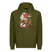 Army Green california republic communist kalifornia t shirt Premium Hoodie - linhVisuals