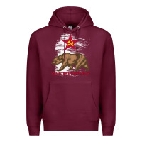 Burgundy california republic communist kalifornia t shirt Premium Hoodie - linhVisuals