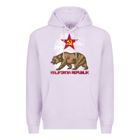 Lilac california republic communist kalifornia t shirt Premium Hoodie - linhVisuals