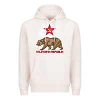 Pale Pink california republic communist kalifornia t shirt Premium Hoodie - linhVisuals