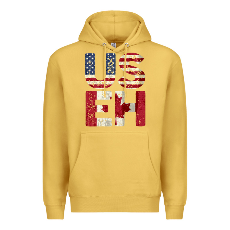 Canada Us Eh American Canadian Flag Vintage America Colors Patriotic G Premium Hoodie by linhVisuals | Teevron