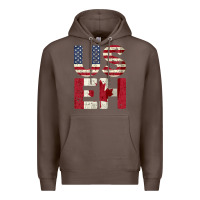 Coffee canada us eh american canadian flag vintage america colors patriotic g Premium Hoodie - linhVisuals