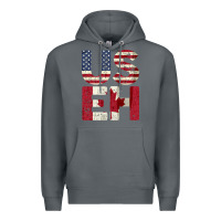 Rock canada us eh american canadian flag vintage america colors patriotic g Premium Hoodie - linhVisuals