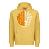 Antique Gold christian basketball i can do all things through christ philippians 41 Premium Hoodie - linhVisuals