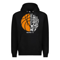 Black christian basketball i can do all things through christ philippians 41 Premium Hoodie - linhVisuals