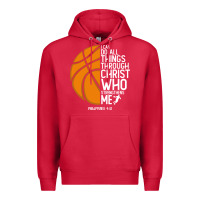 Cardinal christian basketball i can do all things through christ philippians 41 Premium Hoodie - linhVisuals