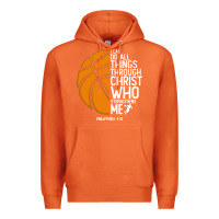 Carrot christian basketball i can do all things through christ philippians 41 Premium Hoodie - linhVisuals