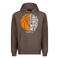 Coffee christian basketball i can do all things through christ philippians 41 Premium Hoodie - linhVisuals