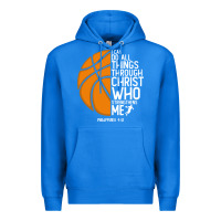 True Royal christian basketball i can do all things through christ philippians 41 Premium Hoodie - linhVisuals