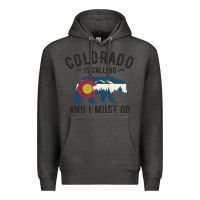 Charcoal Heather colorado is calling and i must go state flag with wild bear Premium Hoodie - linhVisuals