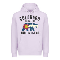 Lilac colorado is calling and i must go state flag with wild bear Premium Hoodie - linhVisuals