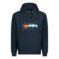 Navy colorado is calling and i must go state flag with wild bear Premium Hoodie - linhVisuals