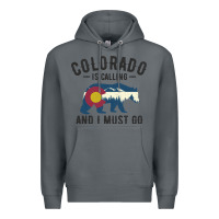 Rock colorado is calling and i must go state flag with wild bear Premium Hoodie - linhVisuals