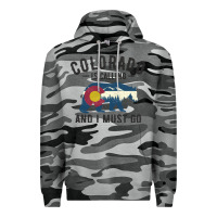 Slate Camo colorado is calling and i must go state flag with wild bear Premium Hoodie - linhVisuals