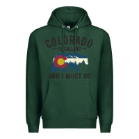 Sports Green colorado is calling and i must go state flag with wild bear Premium Hoodie - linhVisuals
