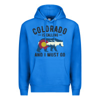 True Royal colorado is calling and i must go state flag with wild bear Premium Hoodie - linhVisuals