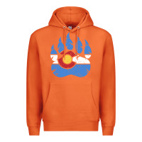 Carrot colorado state flag bear paw print pocket place Premium Hoodie - linhVisuals