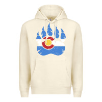 Sandshell colorado state flag bear paw print pocket place Premium Hoodie - linhVisuals