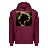 Burgundy buju banton reggae Premium Hoodie - linhVisuals