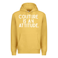 Antique Gold couture is an attitude fashion quote Premium Hoodie - linhVisuals