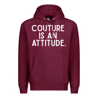 Burgundy couture is an attitude fashion quote Premium Hoodie - linhVisuals