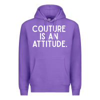Purple couture is an attitude fashion quote Premium Hoodie - linhVisuals
