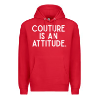 Red couture is an attitude fashion quote Premium Hoodie - linhVisuals