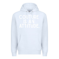 White couture is an attitude fashion quote Premium Hoodie - linhVisuals