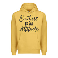 Antique Gold couture is an attitude inspirational fashion quote cute lettering text Premium Hoodie - linhVisuals