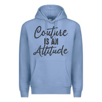 Colony Blue couture is an attitude inspirational fashion quote cute lettering text Premium Hoodie - linhVisuals