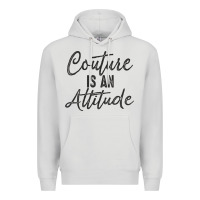 Dove Grey couture is an attitude inspirational fashion quote cute lettering text Premium Hoodie - linhVisuals